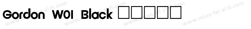 Gordon W01 Black字体转换